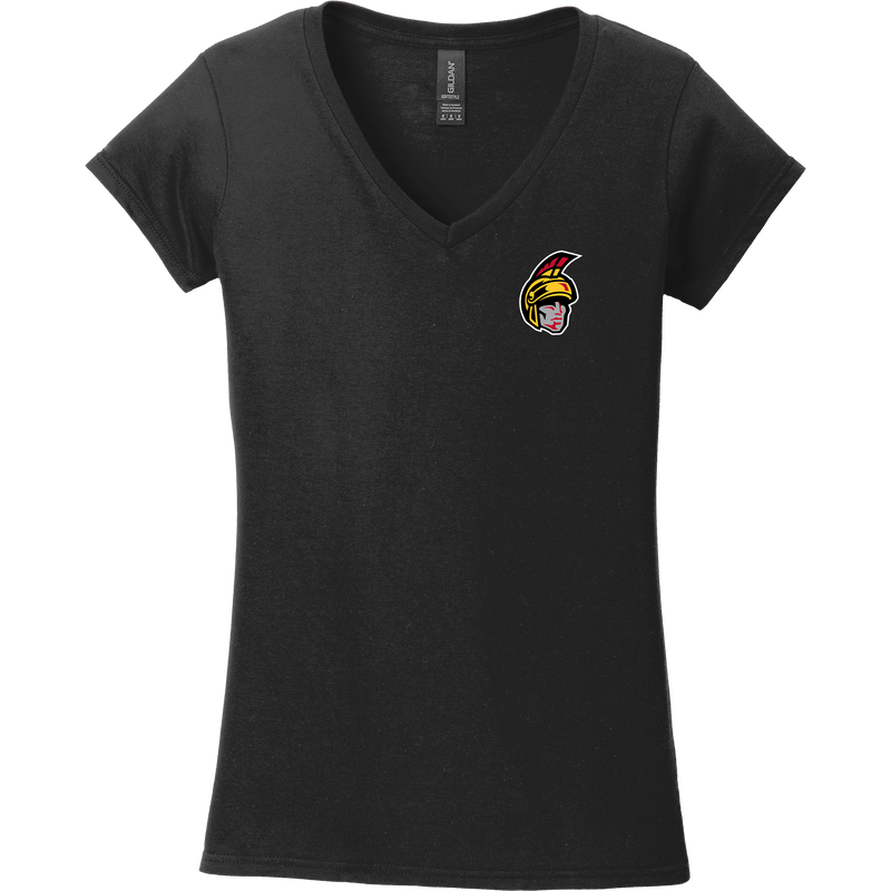 Seacoast Spartans (Ice Hockey) Softstyle Ladies Fit V-Neck T-Shirt