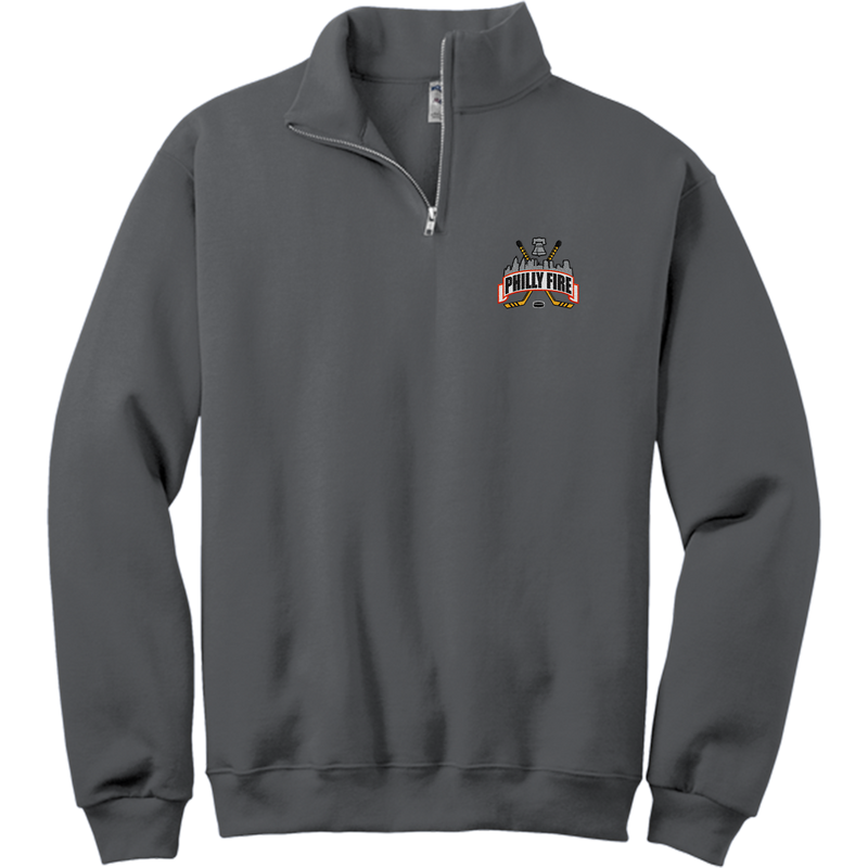 Philly Fire NuBlend 1/4-Zip Cadet Collar Sweatshirt
