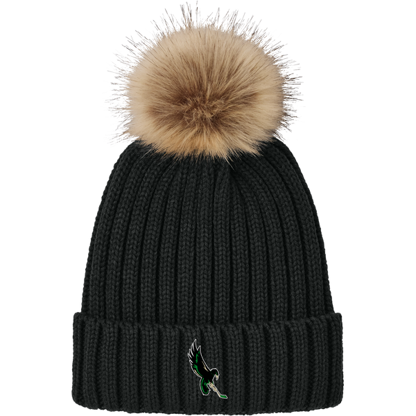 Wilmington Nighthawks Faux Fur Pom Beanie