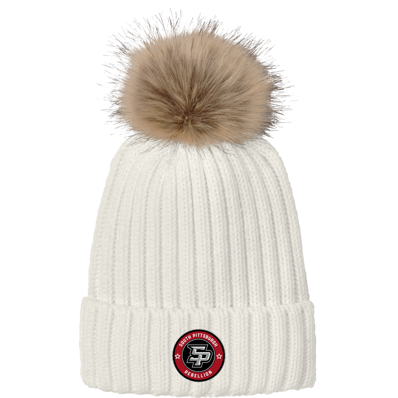South Pittsburgh Rebellion Faux Fur Pom Beanie