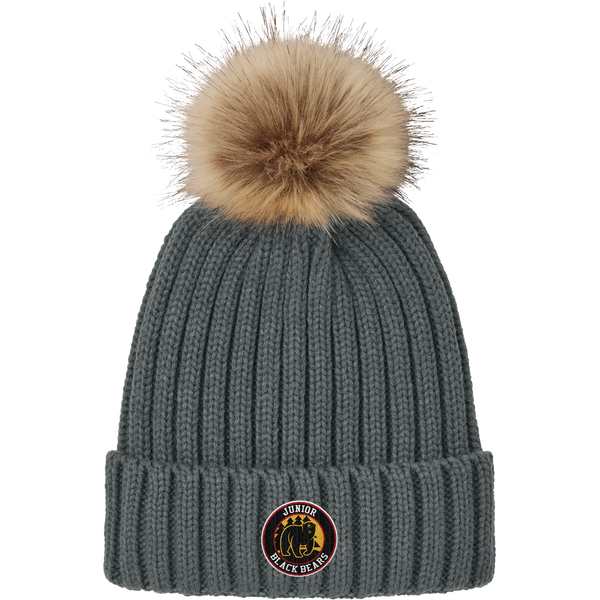 MD Jr. Black Bears Faux Fur Pom Beanie
