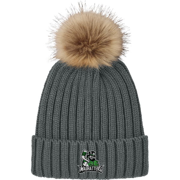 Atlanta Madhatters Faux Fur Pom Beanie
