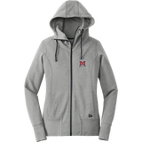 Jr. Mounties New Era Ladies Tri-Blend Fleece Full-Zip Hoodie