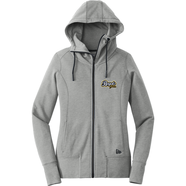 Royals Girls New Era Ladies Tri-Blend Fleece Full-Zip Hoodie