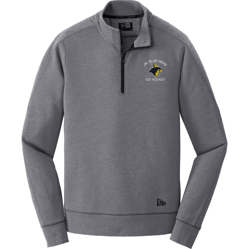 Delaware Jr. Blue Hens New Era Tri-Blend Fleece 1/4-Zip Pullover