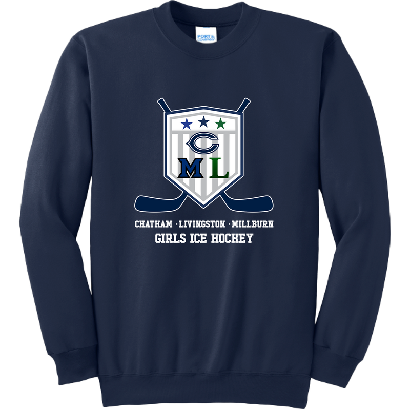 CML Girls Ice Hockey Essential Fleece Crewneck Sweatshirt