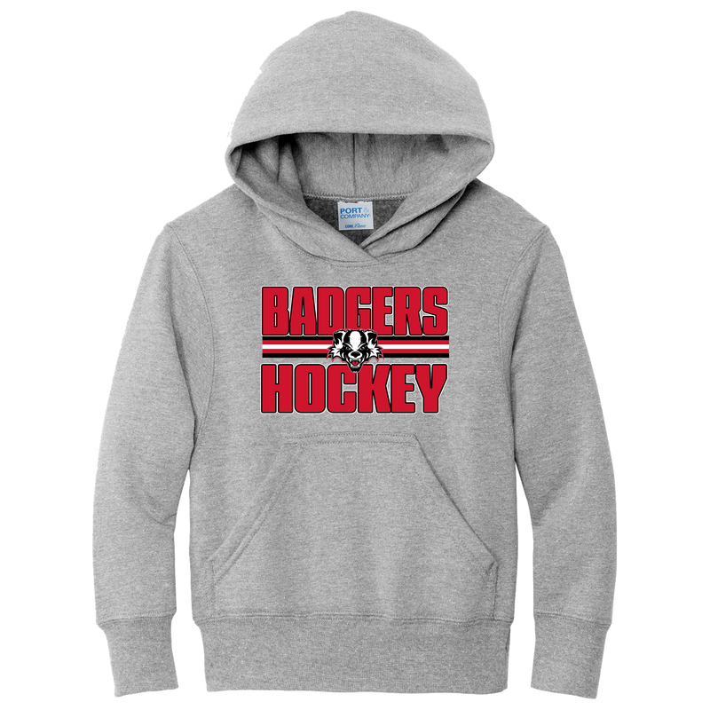 Scary Badgers Youth Core Fleece Pullover Hooded Sweatshirt