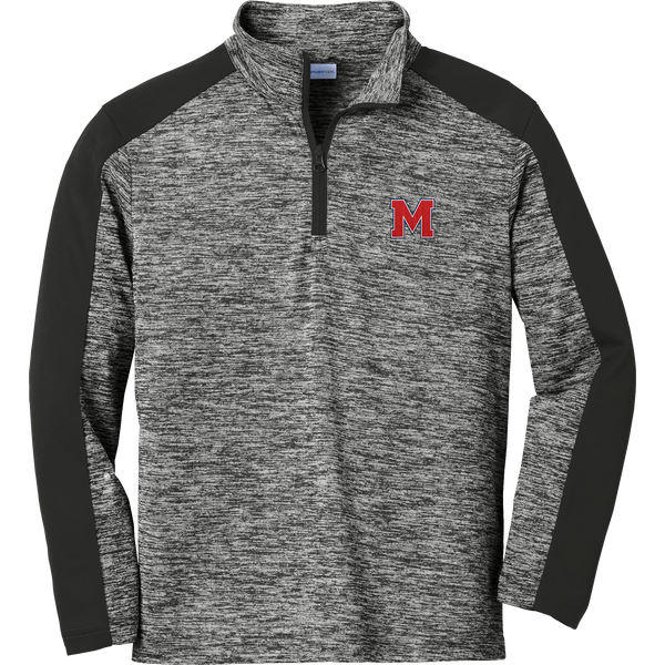 Mount St. Charles Youth PosiCharge Electric Heather Colorblock 1/4-Zip Pullover