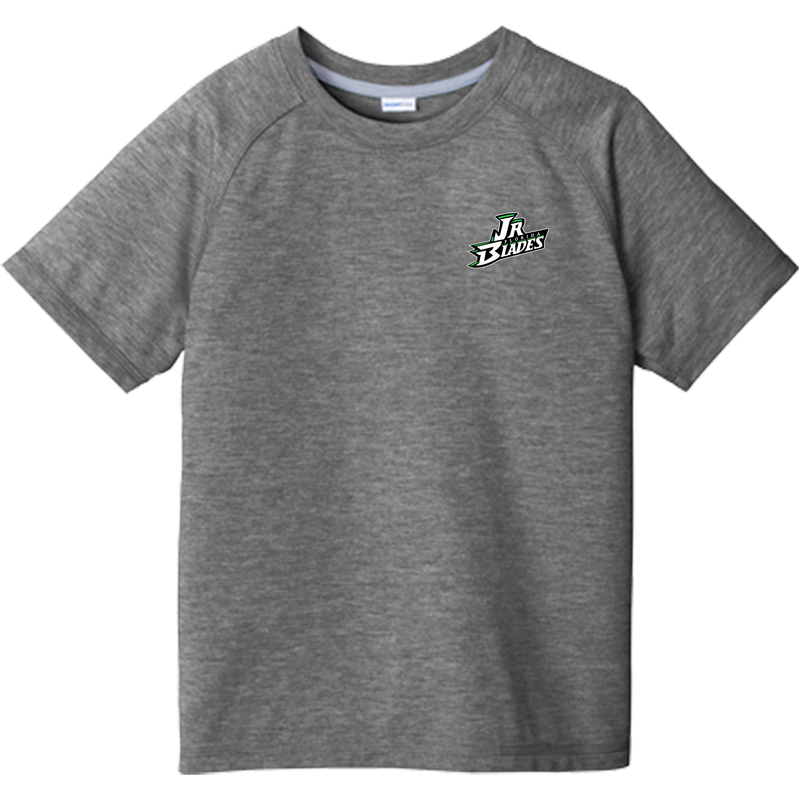 Junior Blades Youth PosiCharge Tri-Blend Wicking Raglan Tee